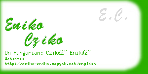 eniko cziko business card